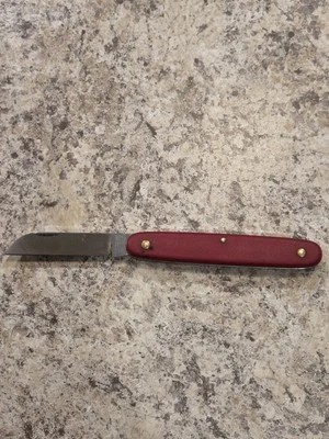 Navaja floral vintage Victorinox Swiss Army jardinería hoja de 2 1/2" rojo mate Foto 1 de 4