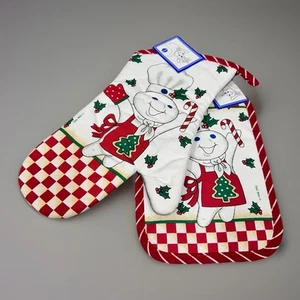 Juego de guante y soporte para olla Pillsbury Doughboy 1998 vintage - nuevo con etiquetas - Imagen 1 de 6