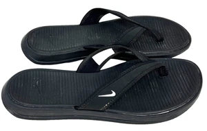 Nike Ultra Celso Thong Flip Flop Sandals Black Women’s Size 10 882698 - Picture 1 of 7