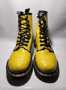 Doc Dr. Martens 11821 gelbe Leder Kampfstiefel Schnürstiefel Damen US6/UK4,1460 - Bild 1 von 17