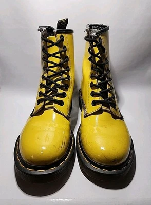 Doc Dr. Martens 11821 желтый кожаный боя ботинки на шнуровке женщин US6/UK4, 1460 - Изображение 1 из 4