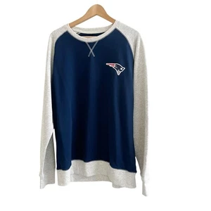 Patriots Football Herren Größe Medium Farbblock Fleece Sweatshirt neu ohne Etikett Rundhalsausschnitt - Bild 1 von 7