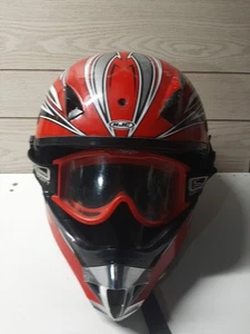 HJC Helmet Motocross - Arena CL-X5 - Flyin’- Adult L 7 3/8-7 1/2 w/Scott goggles - Picture 1 of 11