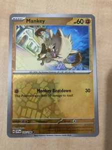 Mankey 107/198 Reverse Holo Scarlet & Violet Pokémon Card - Picture 1 of 2