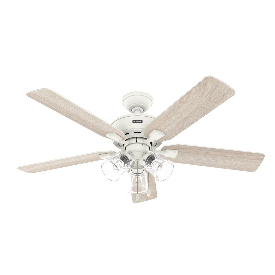 Hunter 52 in Rosner Ceiling Fan Pull Chain 3 Lights Traditional Transitional - Image 1 of 1