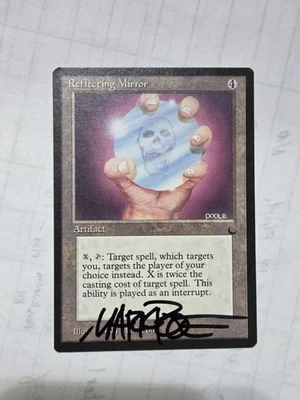 SIGNED MtG Magic Mark Poole Artist _ The Dark _ REFLECTING MIRROR   - Image 1 of 3