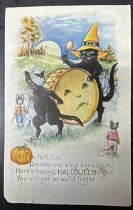 Philadelphia Pa USA Ansichtskarte PPC Cover Halloween zwei schwarze Katzen - Bild 1 von 2