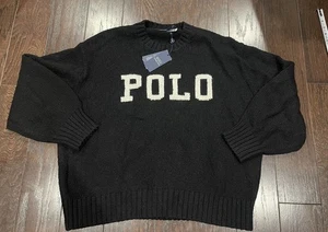 Polo Ralph Lauren Damenpullover Logo Rundhalsausschnitt Wollmischung Größe X-Large NEU - Bild 1 von 12