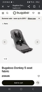 Bugaboo Donkey 5 asientos tela gris melange - Imagen 1 de 1