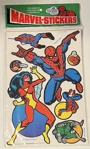 Marvel Stickers 1979 Our Way Studios Spiderman Hulk Dr Doom Captain Sealed New - Picture 1 of 8