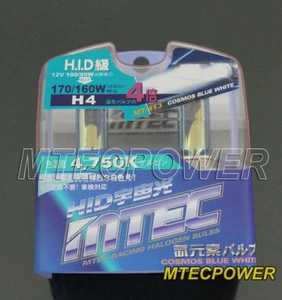 MTEC H4 HB2 9003 4X XENON COSMOS BLUE WHITE BULBS - Picture 1 of 1