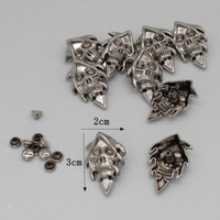 150Pcs Silver Tone Skull Crossbone Rivet Punk Belt Bag Leather Craft Studs