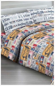 Completo Lenzuola Natalizio 100% Cotone Made Italy Fantasia Vintage 3 Misure - Foto 1 di 3