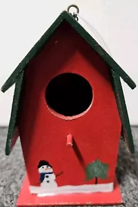 Vtg Decorative Wooden HandPainted Handmade Birdhouse Nesting Box For Small Birds - Picture 1 of 12