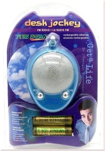 Sealed Portable Pure Energy Blue Desk Jockey FM Radio With Autoscan Antenna - Picture 1 of 5