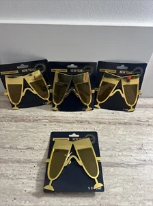Novedad Fiesta Decoraciones Año Nuevo Celebraciones Gafas de Sol Conjunto De 4 - Imagen 1 de 2