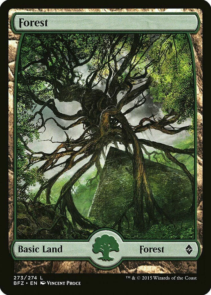 Forest 273 FULL ART Battle for Zendikar Near Mint Magic the Gathering DNA GAMES - Image 1 of 1
