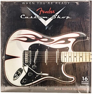 2012 Fender Custom Shop Guitar Calendar New Open Pack 12x12 2012 - Picture 1 of 4