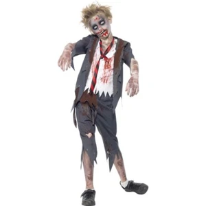 Zombiekostüm Schüler Zombie Kinderkostüm Untoter Schuljunge Halloween Kostüm - Bild 1 von 16