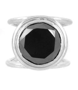 Diamond Ring Black Engagement White Natural 3ct Size 6 7 8 9 10 11 12 13 14 - Picture 1 of 3
