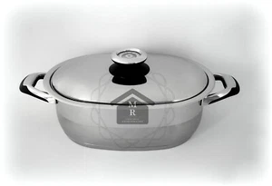 CASERUOLA OVALE DINAMICA LINEA PREZIOSA ACCIAIO INOX 18/10 SATINATO LUCIDO - Foto 1 di 13