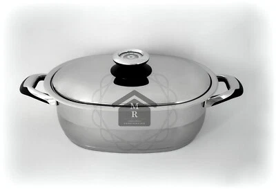 CASERUOLA OVALE DINAMICA LINEA PREZIOSA ACCIAIO INOX 18/10 SATINATO LUCIDO - Immagine 1 di 4