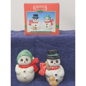 Christmas Collectable Snowman Salt And Pepper Shakers - Picture 1 of 9