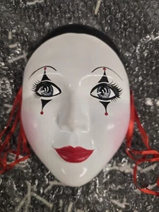 Flapper Lady Mask 1994 Ceramic Retro Wall Mask Marcel Size 7×4.5 - Picture 1 of 6