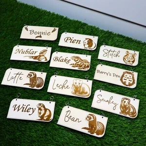 Custom Pet Plaque, Cage Identification, Dog House, Cat, Hamster, Guinea Pig - Picture 1 of 15