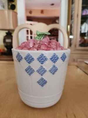 Fruit Grape White And Blue Canister - Image 1 of 4