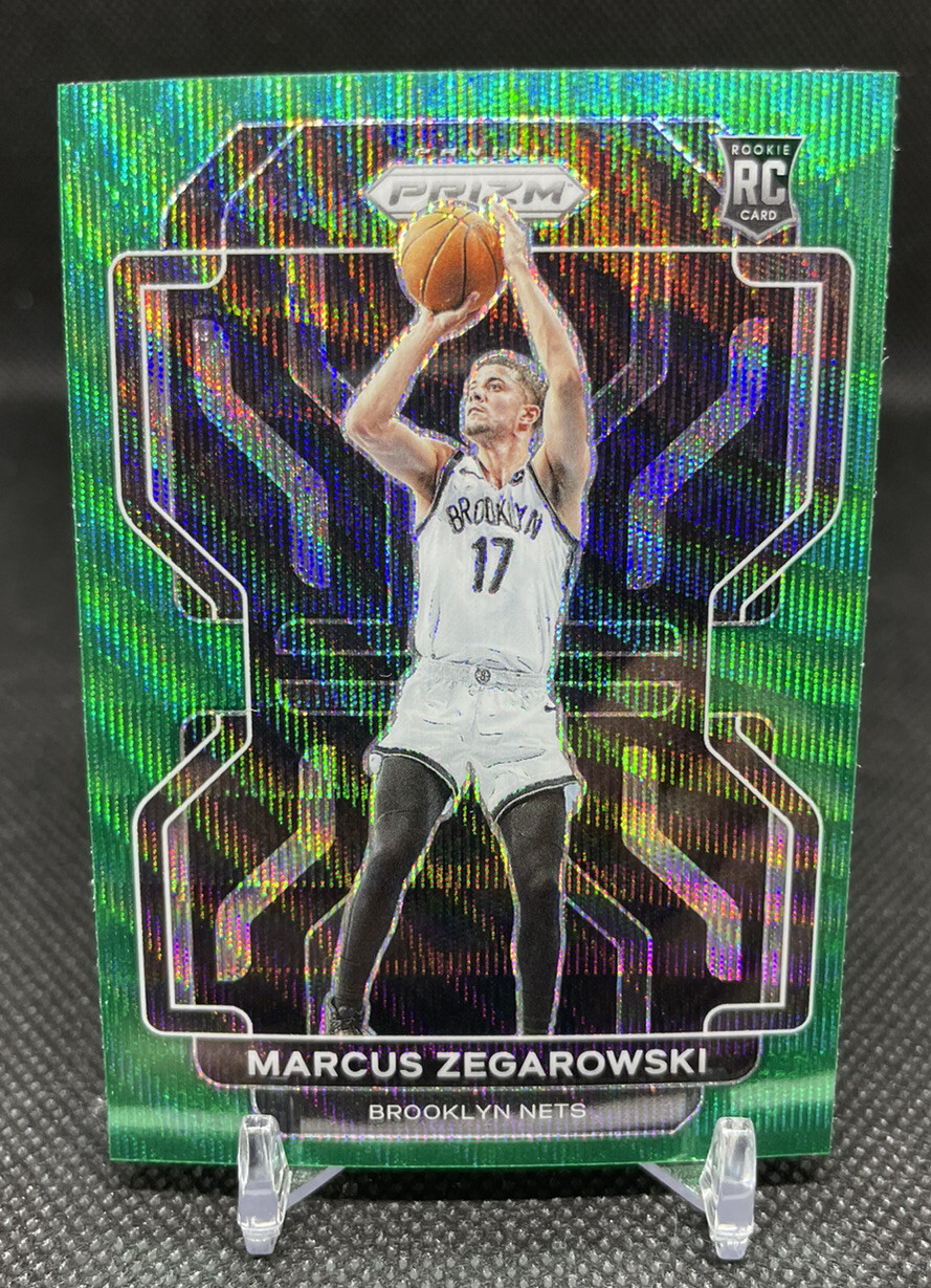 2021-22 Panini Prizm Marcus Zegarowski RC Rookie Fanatics Green Wave #300 SSP