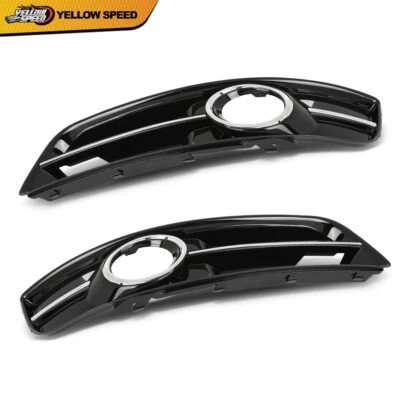 Ajuste para 2010-2013 Audi A3 farol de neblina dianteiro tampa moldura preta lado esquerdo+direito - Imagem 1 de 4