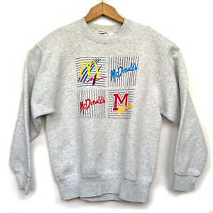 Vintage Rare 90s Mcdonalds Sweatshirt Ronald Crewneck Size M USA Made