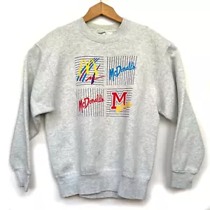 Vintage Rare 90s Mcdonalds Sweatshirt Ronald Crewneck Size M USA Made - Picture 1 of 17