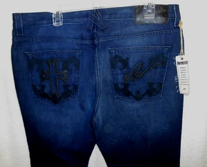 Artistixjeans Dark Blue 5 Pocket Skinney Leg Mens Denim Jeans 40/34 Made in USA - Picture 1 of 2