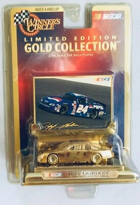 Nascar Jeff Gordon Colección Oro 24K Chapado Edición Limitada Escala 1/64 Foto 1 de 4