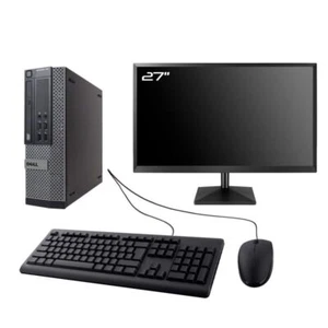 PC Dell Optiplex 790 SFF Ecran 27" Intel I5-2400 RAM 16Go SSD 960Go W10 Wifi - Photo 1/6