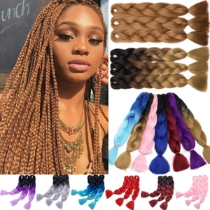 UK 5 Packs Jumbo Hair Extensions Handmade Braiding Hair Twist Braids For Human - Picture 1 of 72