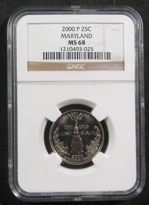 Maryland NGC MS68 2000-P 25C. Muy deseable en este alto grado. (125316) Foto 1 de 2