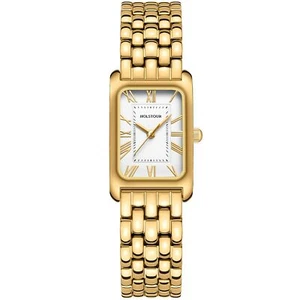 Reloj impermeable dorado vintage para mujer con esfera romana pulsera - Imagen 1 de 6