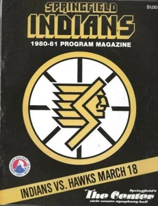 1980-1981 SPRINGFIELD INDIANS AHL PROGRAMM, 18. MÄRZ 1981 vs BRUNSWICK HAWKS - Bild 1 von 1