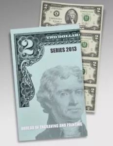 2013 $2 4 NOTE UNCUT CURRENCY SHEET LEGAL TENDER DALLAS FEDERAL RESERVE BANK - Picture 1 of 3