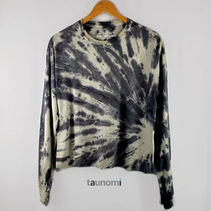 Damen Langarm Utilitarian Batik Baumwolle T-Shirt Khaki-Grün-Schwarz S/M/L/XL - Bild 1 von 5