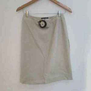 Vintage Damen Valentino Rock 8 Beige Gerade Knielang Wolle Faux Schildpatt - Bild 1 von 6