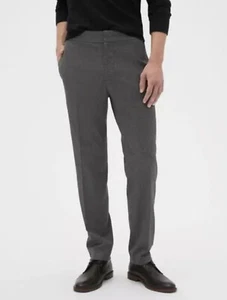 Banana Republic Mens Mason E-Waist Athletic-Fit Tapered Pants 30Wx30L Gray NEW - Picture 1 of 1