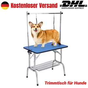 Trimmtisch Tierpflegetisch Schertisch mit Korb höhenverstellbar Edelstahl - Bild 1 von 11