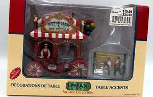 Lemax Village 2 Piece Cotton Candy Popcorn Stand With Bench 2004, #43439 - Picture 1 of 6