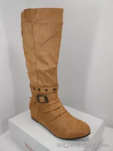 Kisses® Shade™ Tall Knee-High Side-Zip Boots in Tan Size US 10 / EUR 42 - Picture 1 of 16