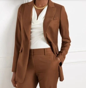 NWT Talbots Luxe Italian Flannel Blazer 16P - Brown Sugar Petite - Picture 1 of 5