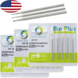 WAVE Dental Carbide Straight Burs HP 34 35 37 Inverted Cone 2.35mm Low Speed - Picture 1 of 36